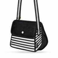 JumpFromPaper Stripe Shoulder Bag - schwarz