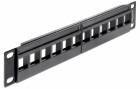 DeLock Patchpanel Keystone 12-Port 10" Rack, Montage: 10" Rack