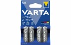 Varta Batterie Ultra Lithium AA 4 Stück, Batterietyp: AA