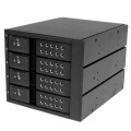 StarTech.com - 4 Bay Aluminum Trayless Hot Swap Mobile Rack Backplane for 3.5in SAS II/SATA III - 6 Gbps HDD
