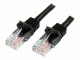 StarTech.com - 0.5m Black Cat5e / Cat 5 Snagless Ethernet Patch Cable 0.5 m
