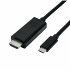 Roline USB-C - HDMI Verbindungskabel - 2 m - Schwarz