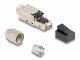 DeLock Stecker RJ45 Cat.6A Feldkonfektionierbar 1 Stück, Silber