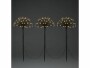 Konstsmide LED Spiessleuchte, 50 cm, Schwarz, 3er Set, Höhe