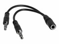StarTech.com - 4 Position to 2x 3 Position 3.5mm Headset Splitter Adapter F/M