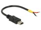 DeLock USB-Stromkabel Mini-USB B - Offen 0.1 m, Kabeltyp