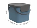 Rotho Recyclingbehälter Albula 40 l, Blau, Material: Recycling