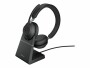 Jabra Headset Evolve2 65 Duo MS Schwarz, USB-A, inkl