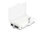 DeLock LWL Verteilerbox IP65, 2 Port, Weiss, Datenanschluss Seite