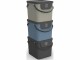 Rotho Recyclingbehälter 40 l, Blau/Grau/Schwarz, Material