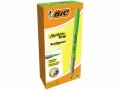 BIC Textmarker Brite Liner Grip 12 Stück, Grün, Set