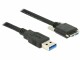 DeLock USB 3.0-Kabel verschraubbar USB A - Micro-USB B