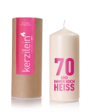 kerzilein Flamme - 70 UND IMMER NOCH HEISS pink