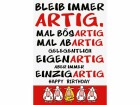 ABC Geburtstagskarte Humor, Maxi