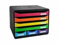 Biella Schubladenbox STORE-BOX MINI Schwarz/Mehrfarbig, A4+ quer