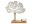 G. Wurm Teelichthalter Baum 1 Stück, Nature/Silber, Detailfarbe: Nature, Silber, Höhe: 33 cm, Verpackungseinheit: 1 Stück, Detailmaterial: Mango, Metall, Grundmaterial: Holz, Metall