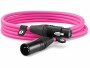 Rode XLR-Kabel XLRm-XLRf 3 m, Rosa, Länge: 3 m