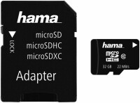 Hama microSDHC 32GB 108089 Class 10 22MB/s, Adapter, Kein