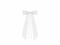 Partydeco Hochzeitsaccessoire Autodeko Schleife Satin 14 cm, Weiss