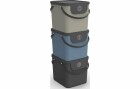 Rotho Recyclingbehälter Albula 40 l, Blau/Grau/Schwarz, Material