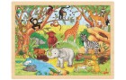 Goki Puzzle Einlegepuzzle Afrika, Motiv: Tiere