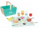 Spielba Holzspielwaren Spiel-Lebensmittel Picknick-Korb aus Holz mit Zubehör