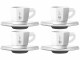 Bialetti Espressotasse 80 ml, 4 Stück, Weiss, Material: Porzellan