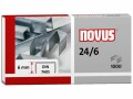 Novus Heftklammer 24/6 1000 Stück, Verpackungseinheit: 1000