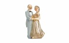 Partydeco Kuchen-Topper Figur Goldene Hochzeit 12 cm, Grau/Gold