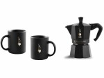 Bialetti Espressokocher Moka Express 6 Tassen, Schwarz, Material