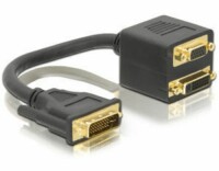 DeLock 2-Port Signalsplitter DVI-I - DVI-I/VGA, Anzahl Ports: 2