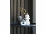 House Nordic Vase rund 26.5 cm, Beige, Höhe: 26.5 cm