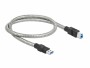 DeLock USB 3.1-Kabel Metalmantel USB A - USB B