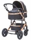 Gonser Kinderwagen COZY 2 in 1 schwarz / gold