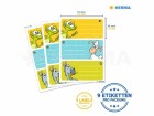 Herma Stickers Schuletiketten Witzfiguren 9 Etiketten, 3 Blatt