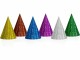Partydeco Partyhüte holografisch Mehrfarbig, 16 x 10 cm, 20