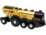 BRIO Eisenbahn Goldene Batterielok mit Licht und Sound