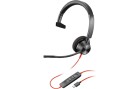 Poly Headset Blackwire 3310 MS USB-A/C, Schwarz, Microsoft