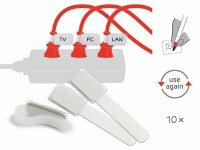 Label-the-cable Kabelbeschriftung MINI TAGS Weiss mit Beschriftungsfeld
