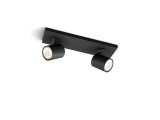Philips Aufbauspot MyLiving Runner, 2 x GU10, 20W, Schwarz