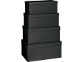 Stewo Geschenkbox One Colour 4-teilig, Schwarz, Material: Karton