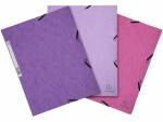 Exacompta Gummibandmappe Aquarel 3-er Set Mauve/Rosa/Violett, Typ