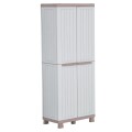 vidaXL Lagerschrank mit 2 Türen 68x39x170 cm Hellgrau und