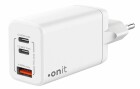 onit USB-Wandladegerät Trial QC4+ 65 W GaN Weiss, Ladeport