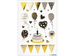 Herma Stickers Motivsticker Birthday Party Goldfolie, 1 Blatt, Motiv