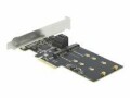 DeLock SATA-Controller PCI-Ex4 - 3xSATA3, 2xM.2 Key-B, RAID: Nein