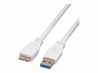 VALUE USB 3.2 Gen 1 Kabel, A ST - Micro A ST, wei?, 2 m