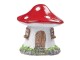 HobbyFun Mini-Haus Fliegenpilz 7 cm, Detailfarbe: Rot, Weiss