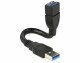 DeLock USB3.0 Shape Kabel, A - A, 15cm, SW