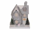 Dameco Aufsteller XMAS Haus, 23 cm, Grau, Betriebsart